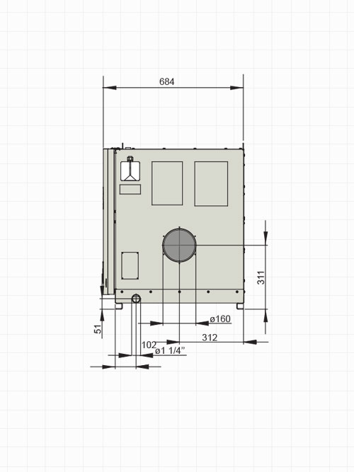 Filtr mgły olejowej A•mist10C (HEPA) - rzut z boku